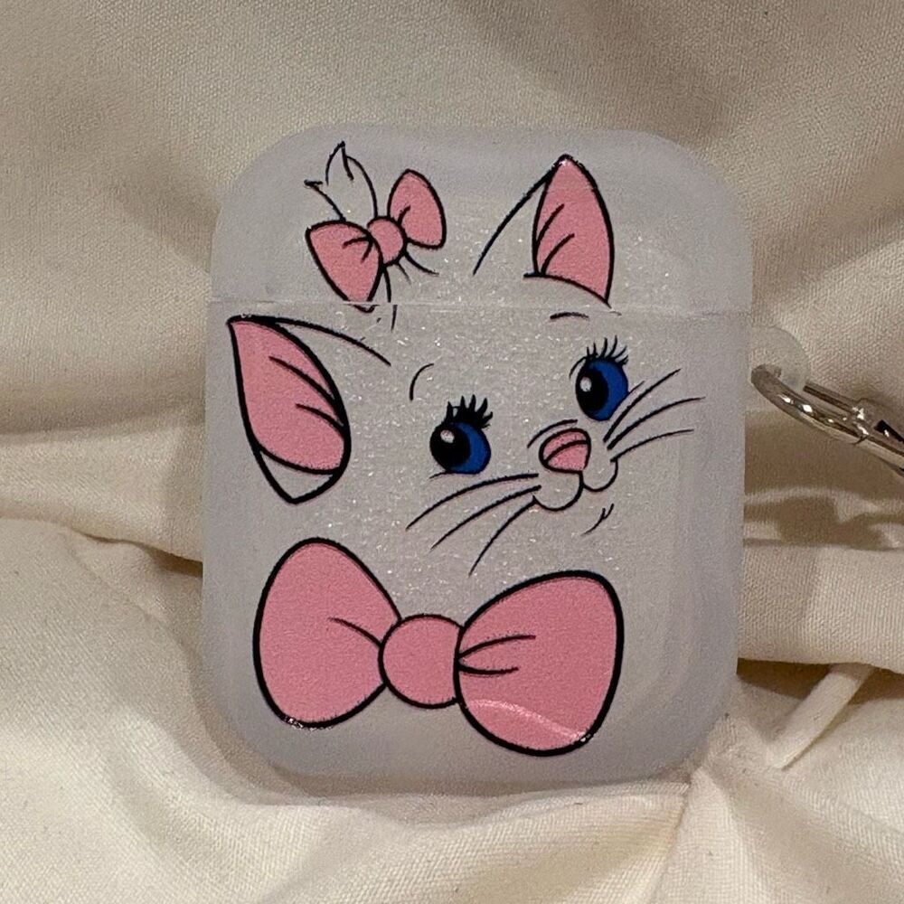 Aristocats Marie Cat Case Apple AirPods 1/2 Wireless Headphone Case With Keyring